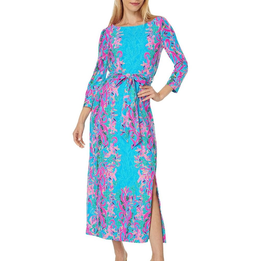Lilly Pulitzer  UPF 50 Carabella Chillylilly Midi Dress XL